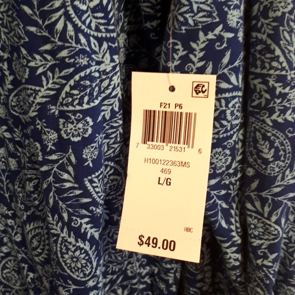 Style & Co 100% Cotton Printed Henley Top - Picture 9 of 11